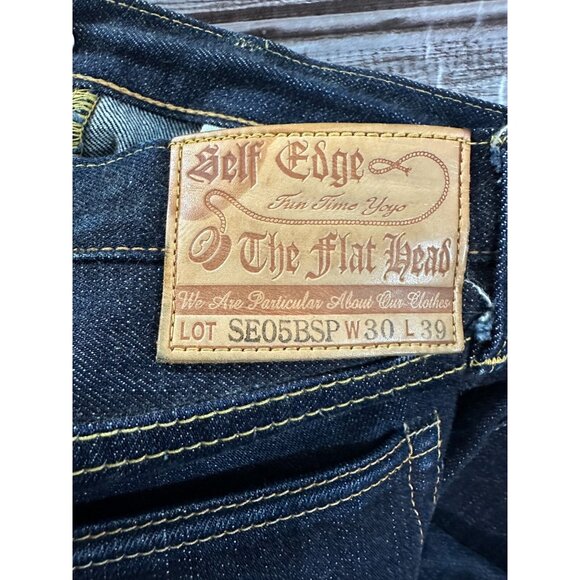 Self Edge x The Flat Head selvedge denim jeans Size 30 x 29 made in japan - Picture 4 of 7
